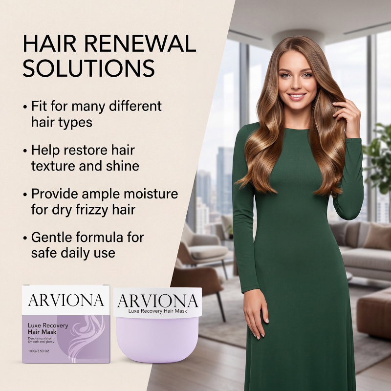 Caviar Extract Repair Hair Mask, Deep Hydrating Treatment for Damaged Hair