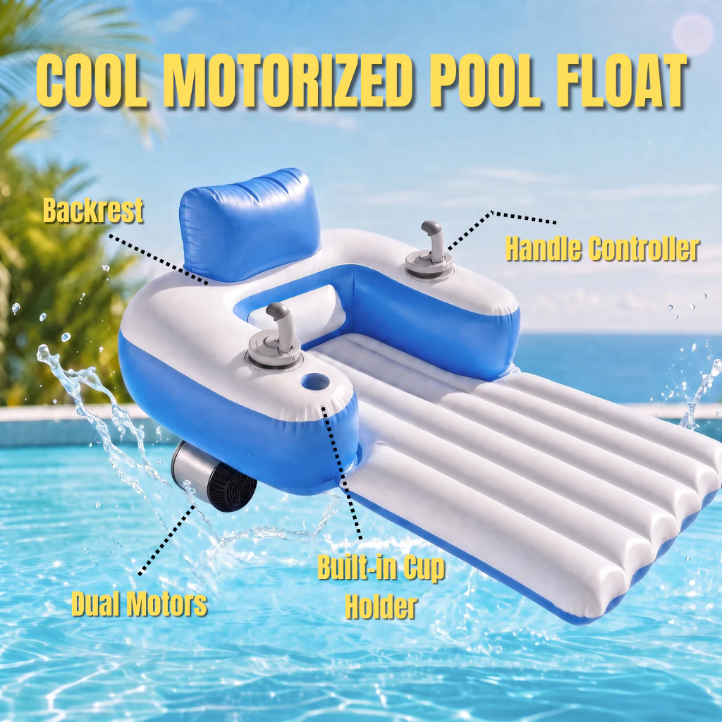 Electric Propeller Inflatable Pool Float with Hand Control Joystick | Hyloax