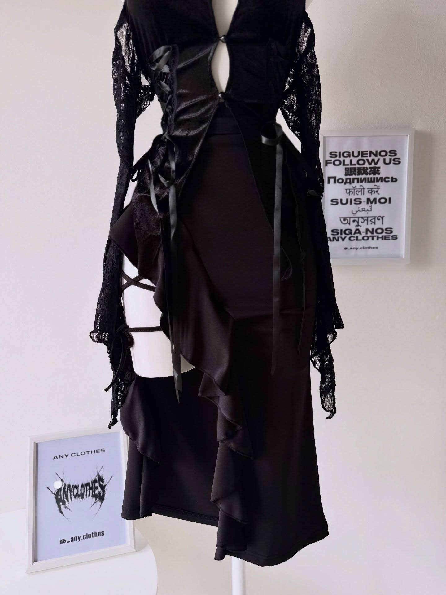 Vestido gótico abertura