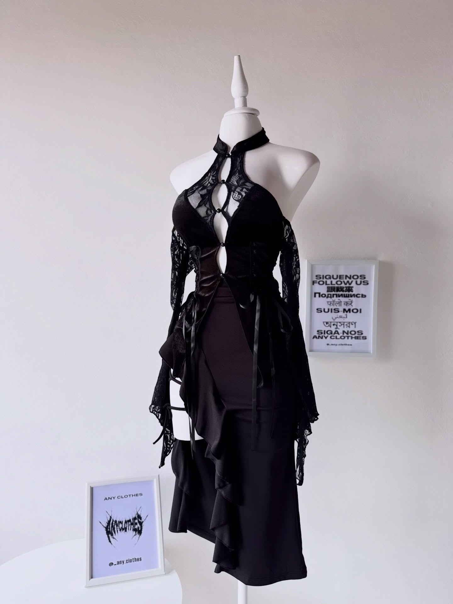 Vestido gótico abertura