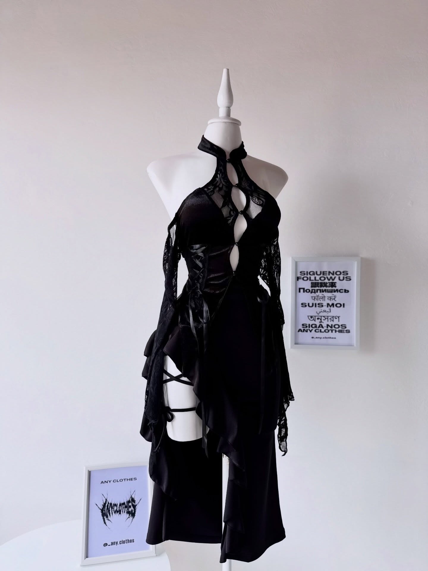 Vestido gótico abertura