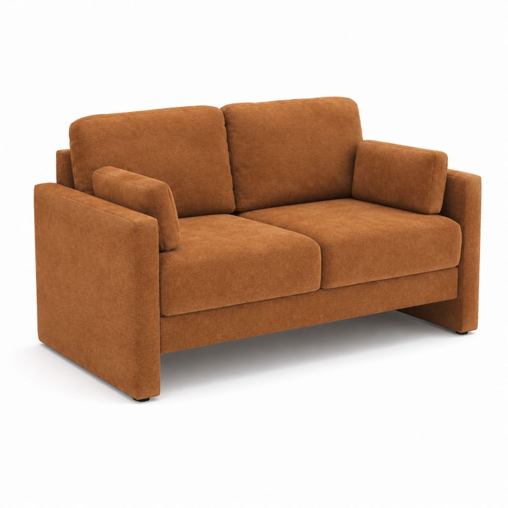 Sofa dwuosobowa z tkaniny 200x90x85 cm Brązowy-Domitorin