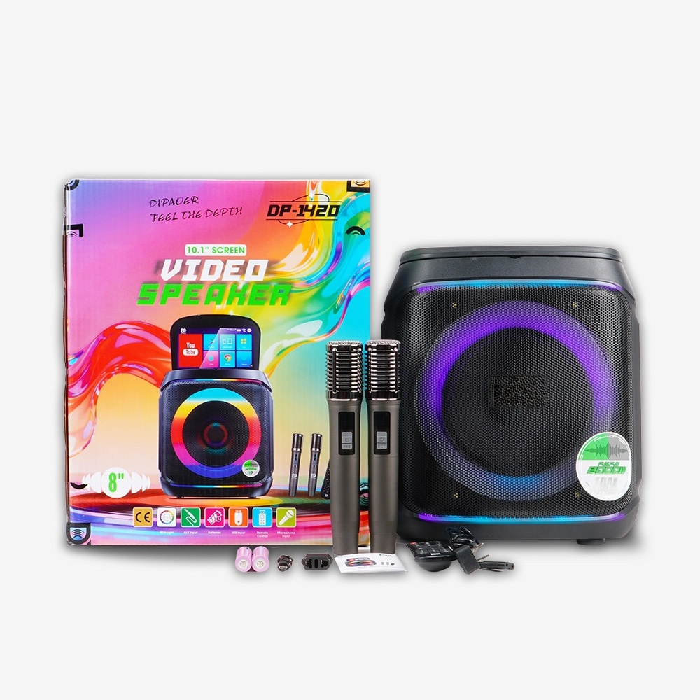 🔥Today's Special🔥DP-1420 is fitted with a 40W high-power DSP all-in-one party karaoke speaker