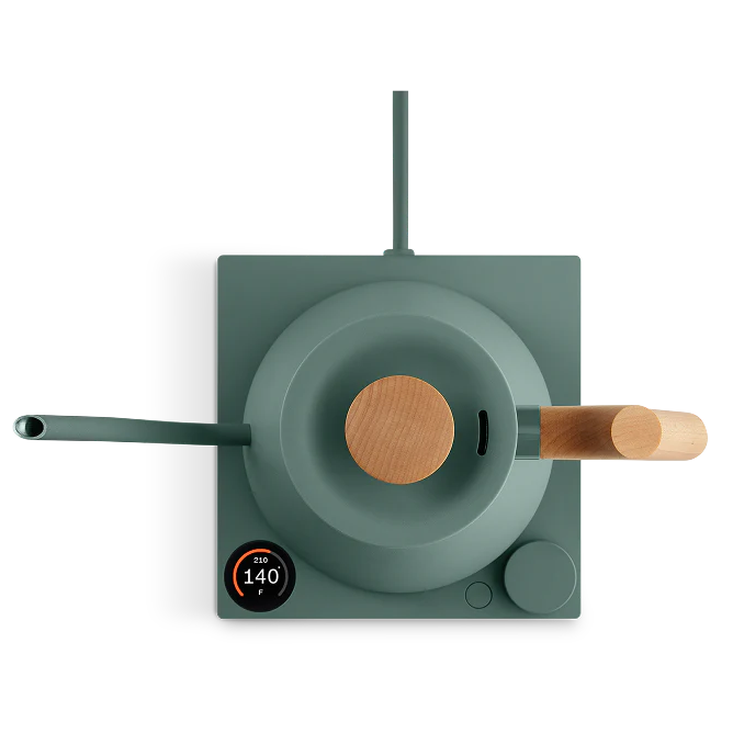 Fello Stagg EKG Pro Electric Pour-Over Kettle – Smoke Green| Maple Handle