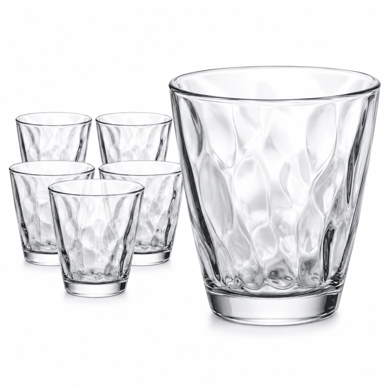 Set de vasos texturizados transparentes-PureNordicHome