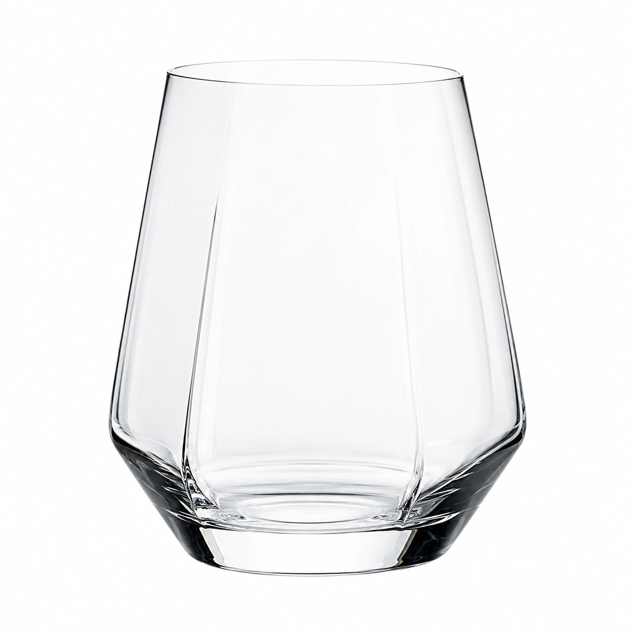 Vaso Bajo de Cristal Geometrico-PureNordicHome