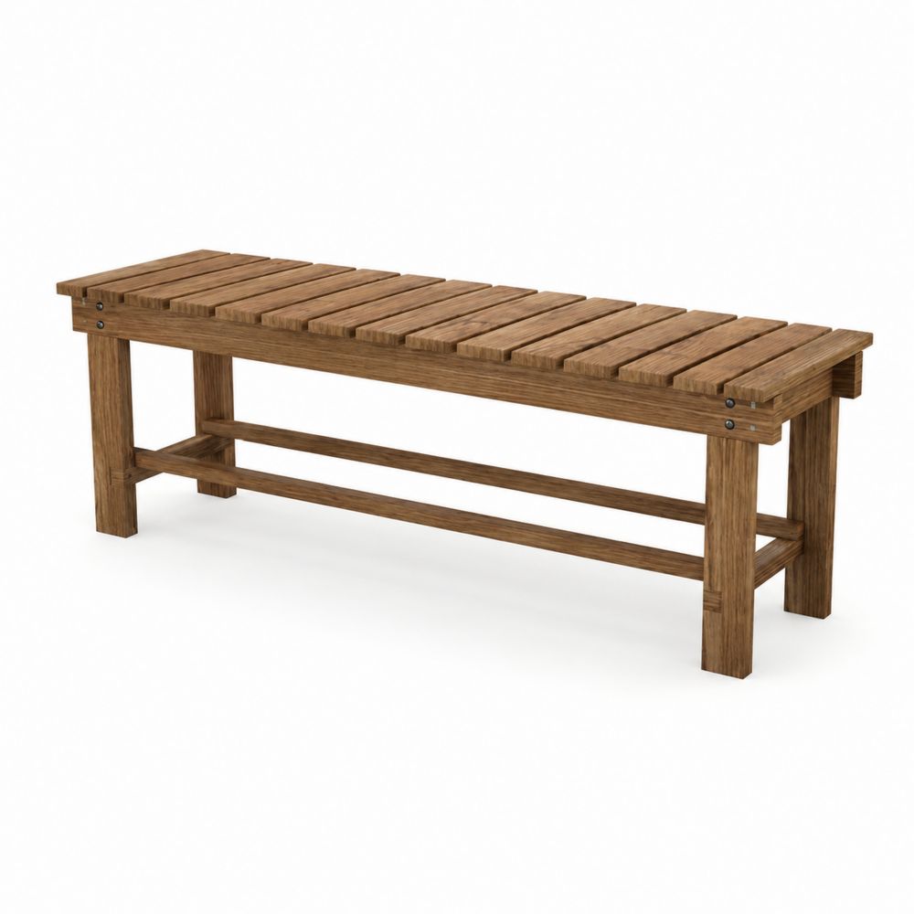 Ławka ogrodowa prostokątna drewno teak