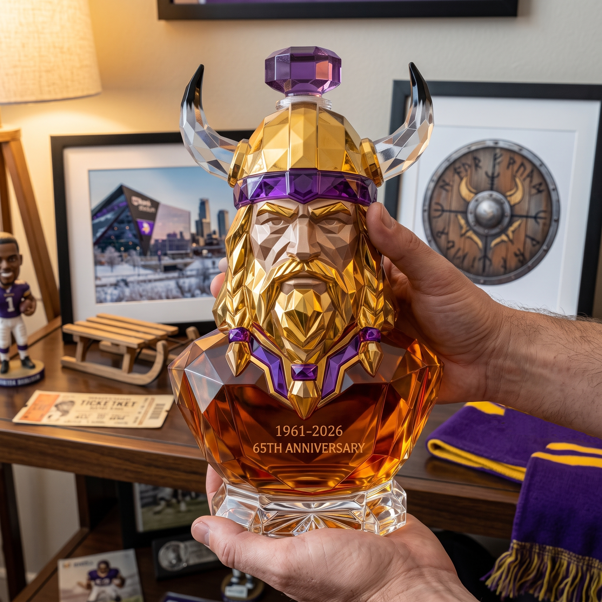 65th Anniversary Whiskey Bottle