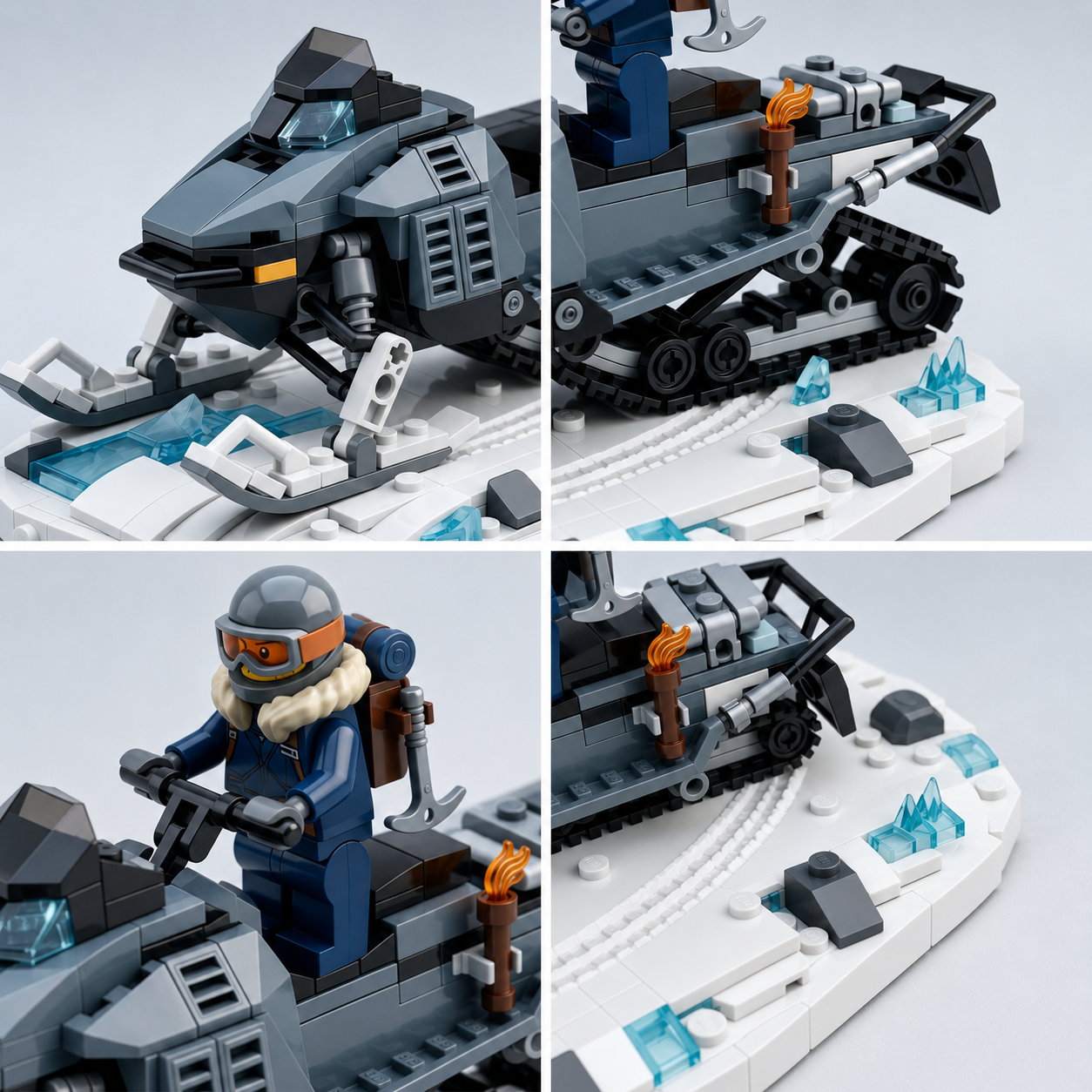Arctic Patrol Snowmobile Building Set
