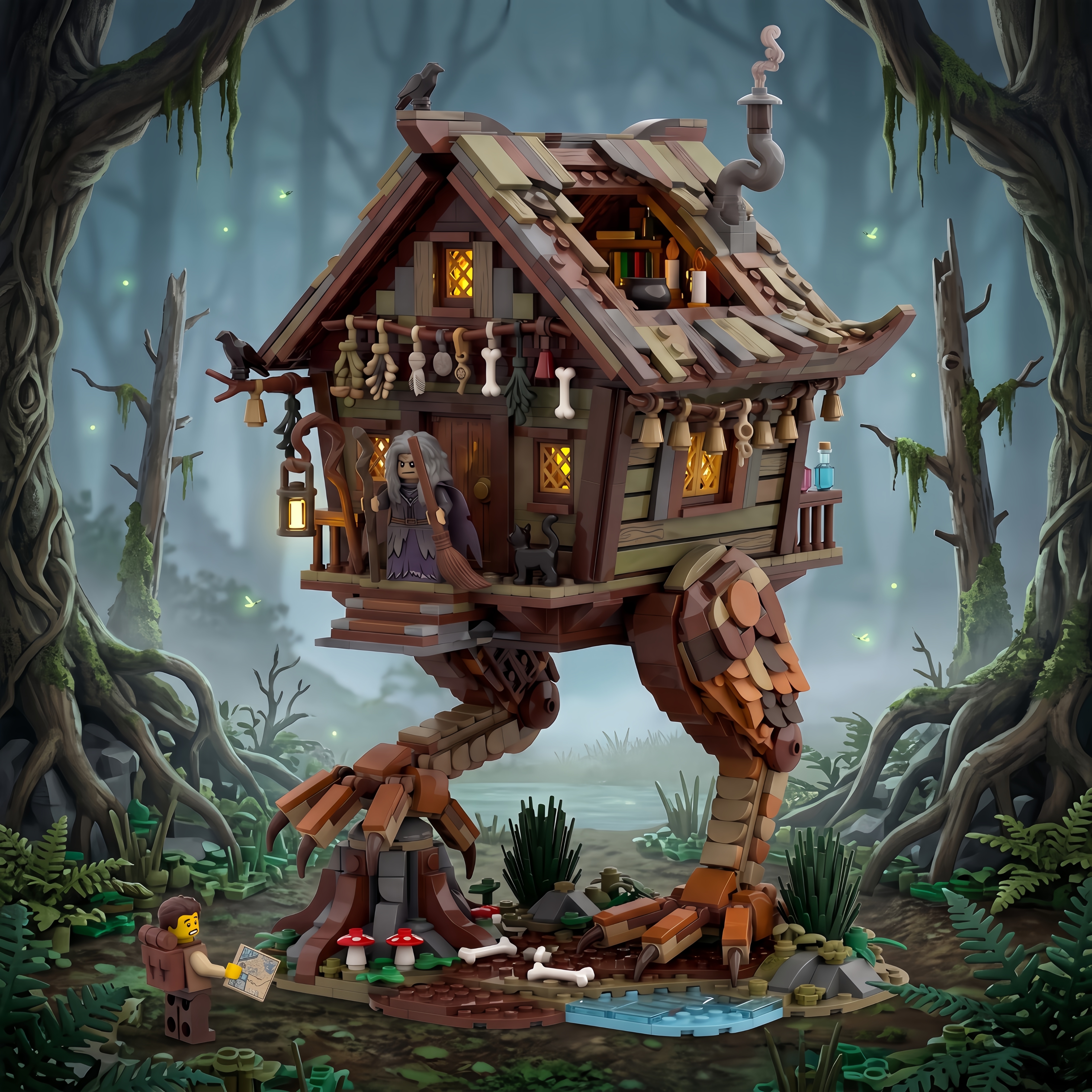 Baba Yaga’s Hut on Chicken Legs Folklore Building Set