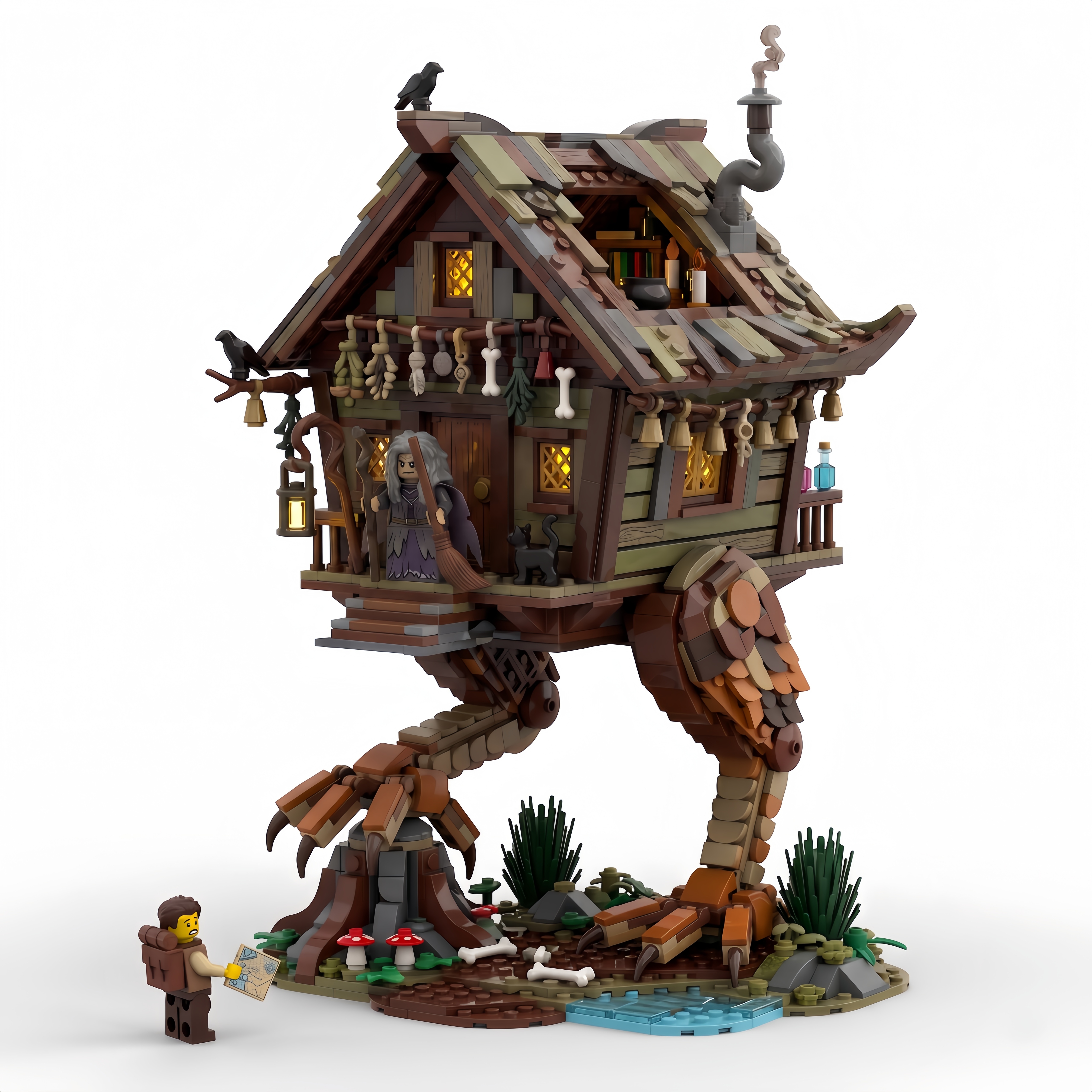 Baba Yaga’s Hut on Chicken Legs Folklore Building Set