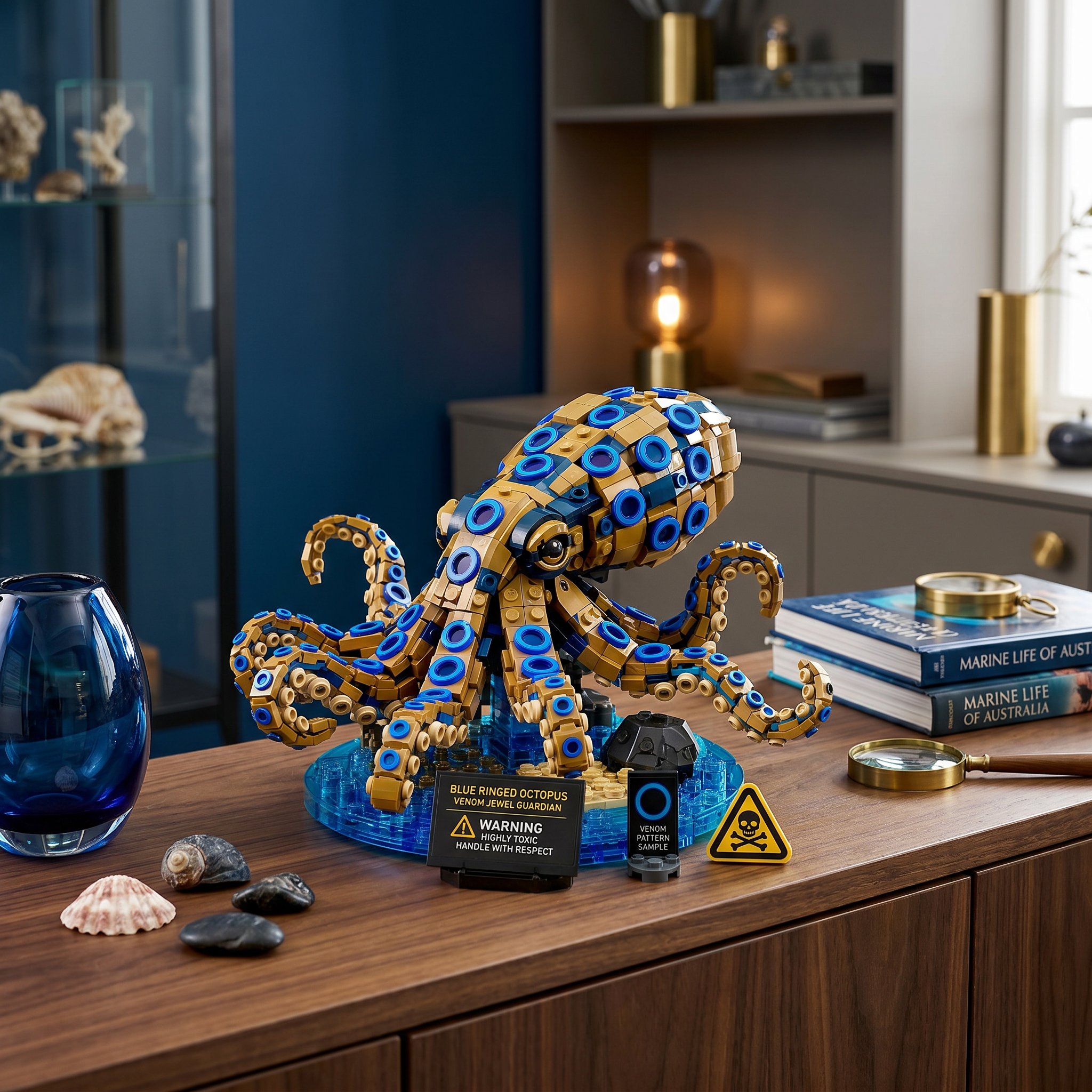 Blue Ringed Octopus Venom Jewel Guardian Collector Building Set