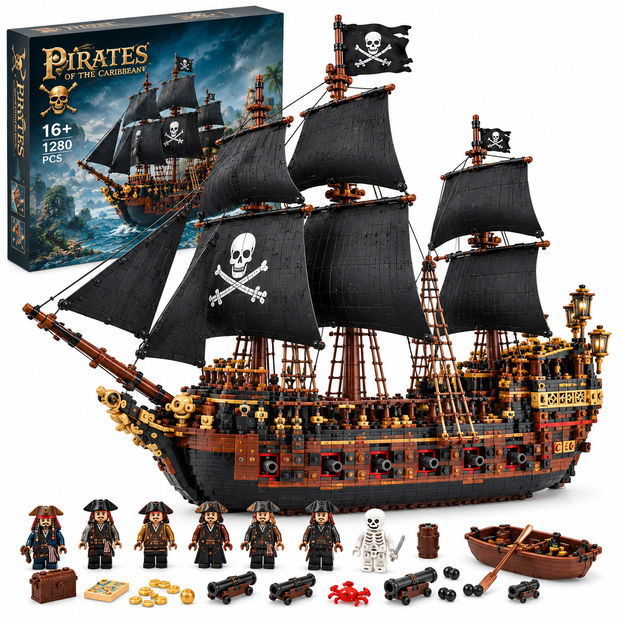 Seafaring Adventures ,Pirate Building Block Toy Set