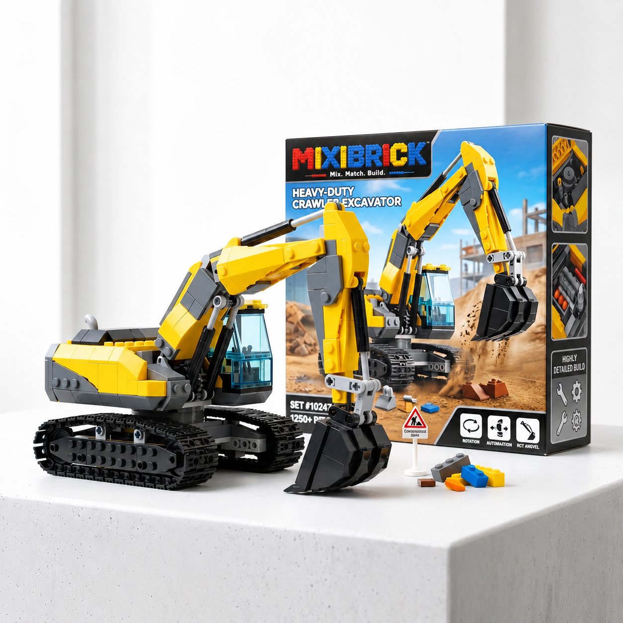 🚧 Heavy-Duty Crawler Excavator Building Set