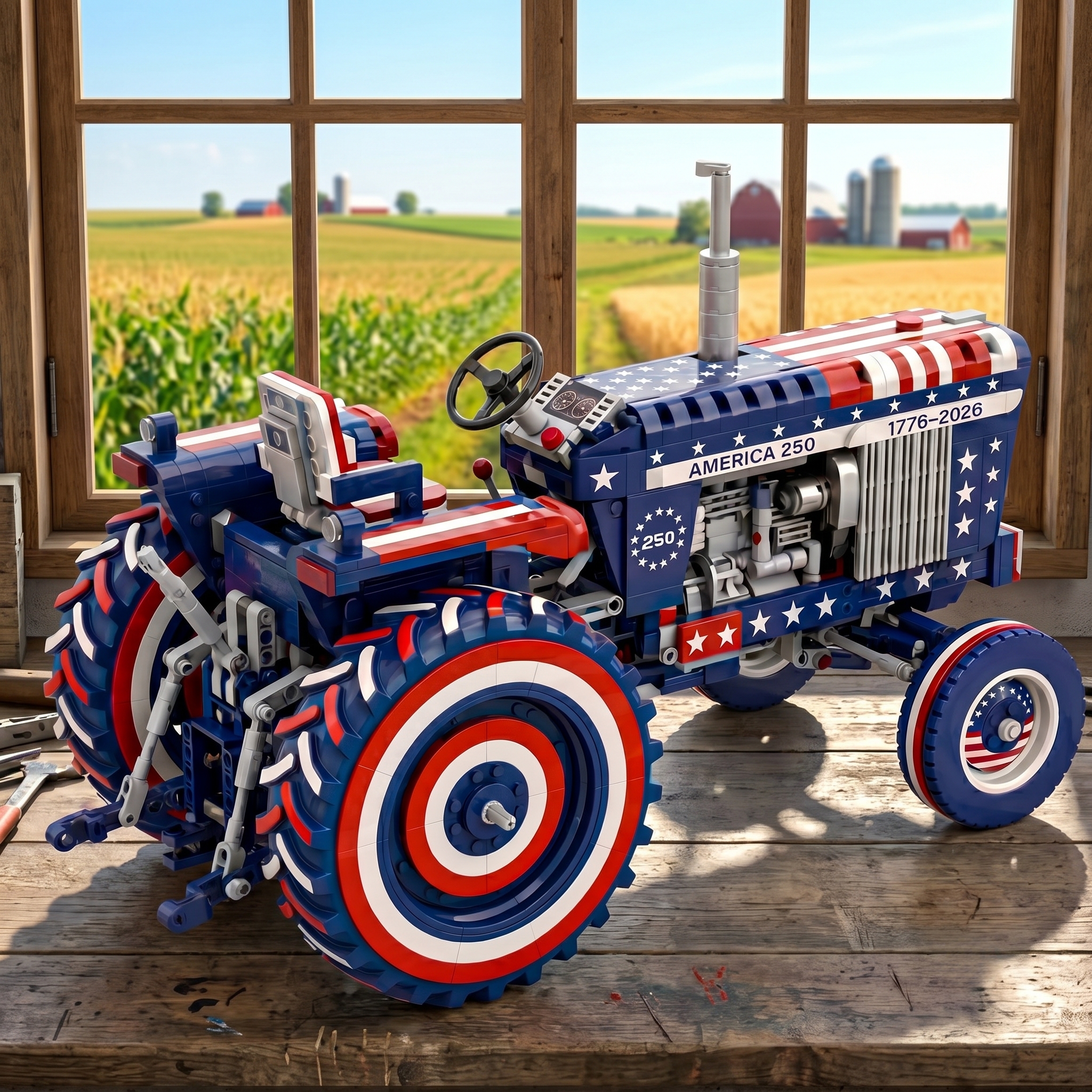 America 250 Anniversary Tractor Building Set
