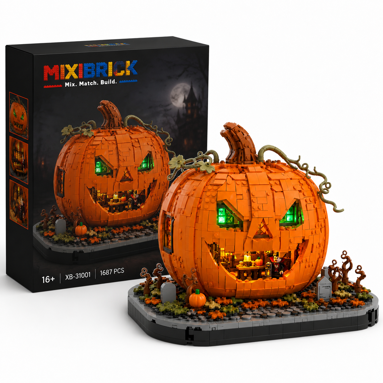 Pumpkin Haunted House Diorama Tribute Building Set