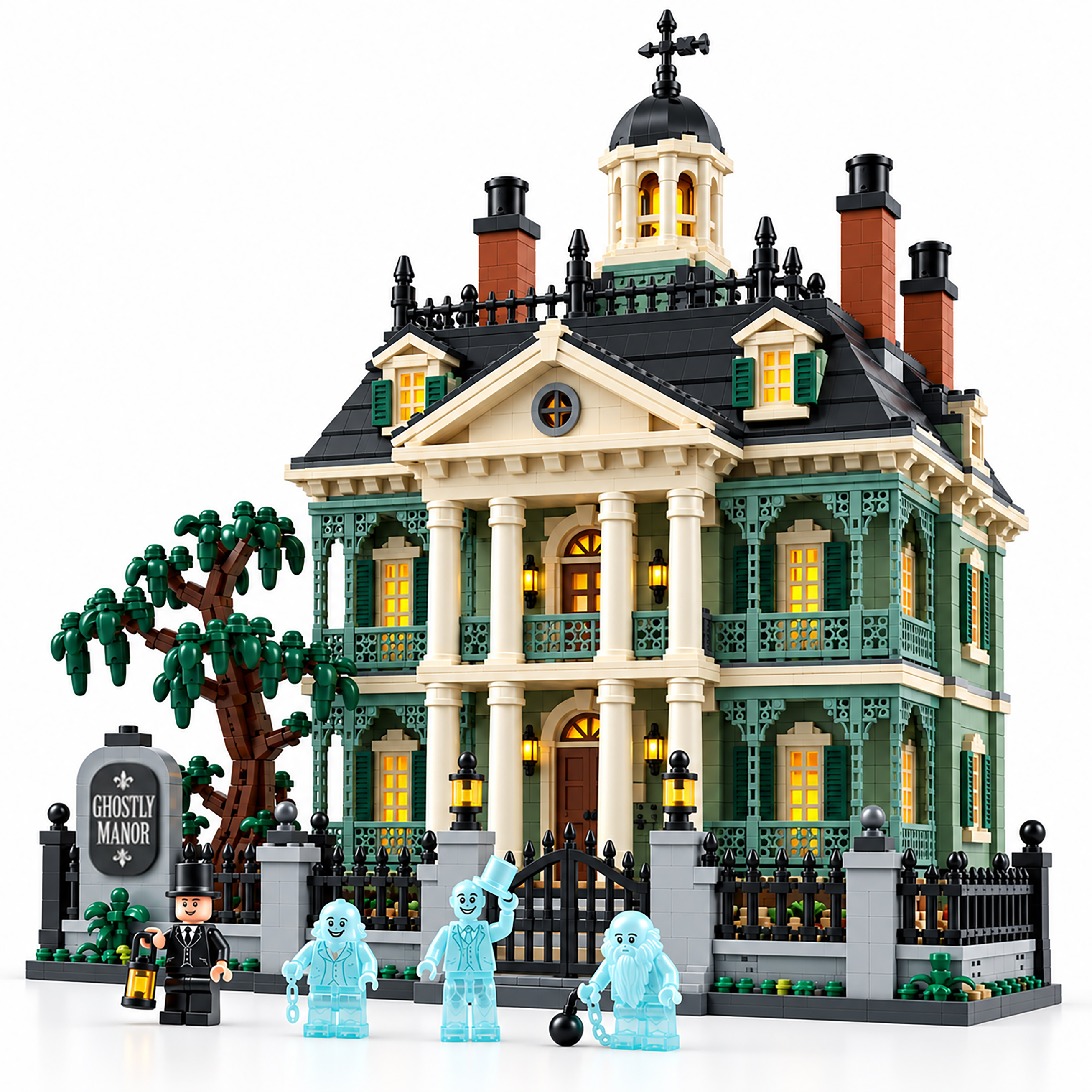 Ghostly Manor Haunted Mansion Building Set
