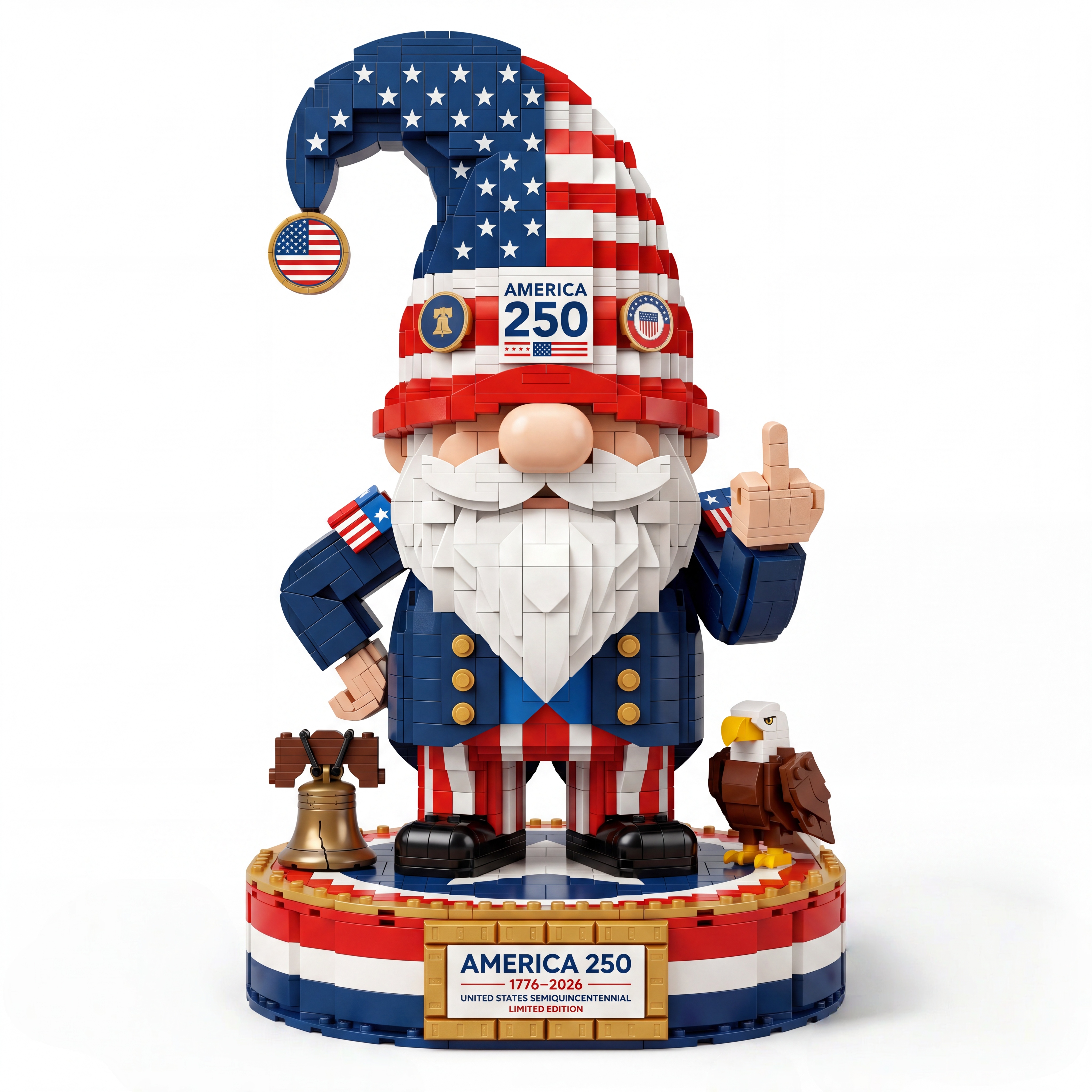 America 250 Patriot Gnome Building Set