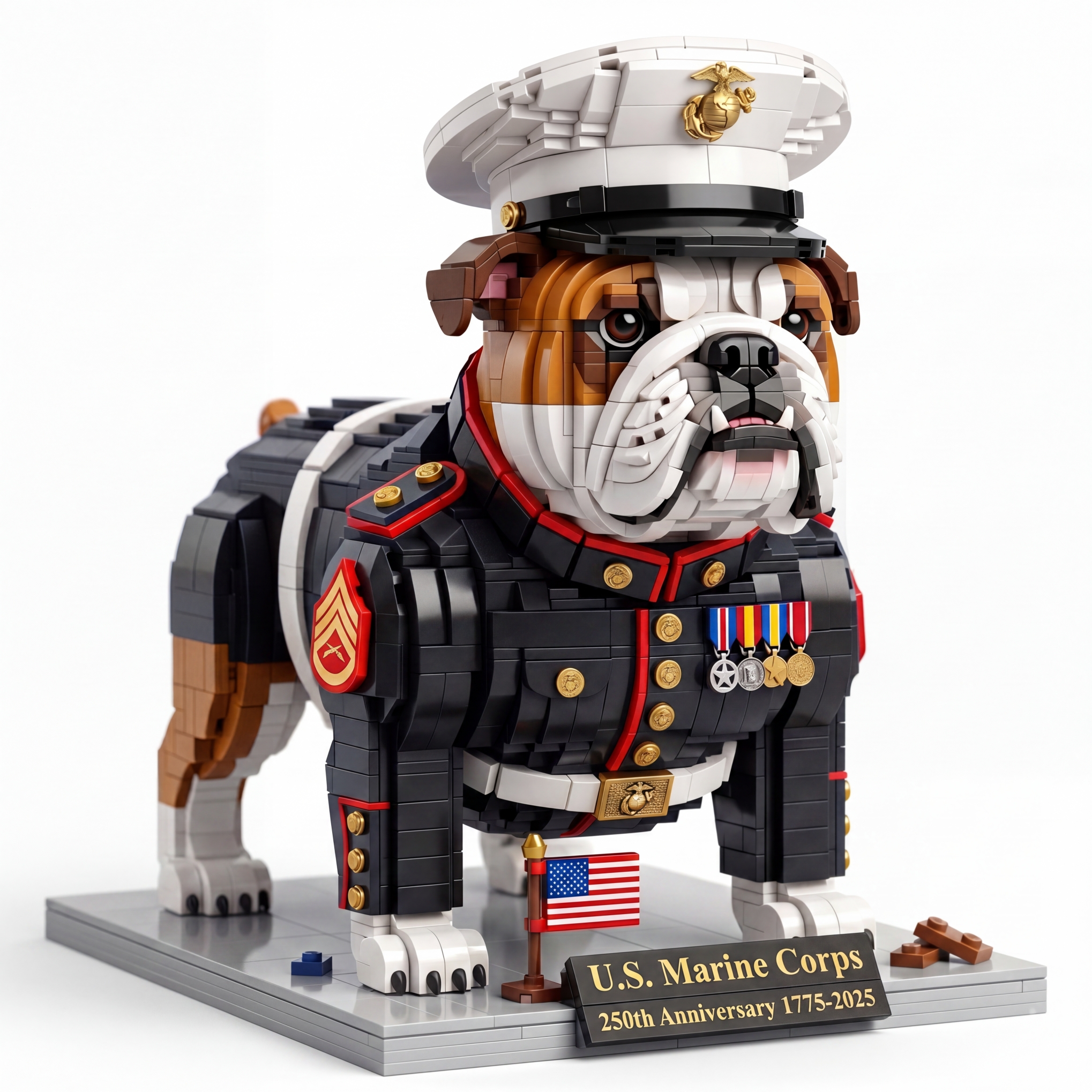 🐾 U.S. Marine Corps Bulldog Collector Building Set