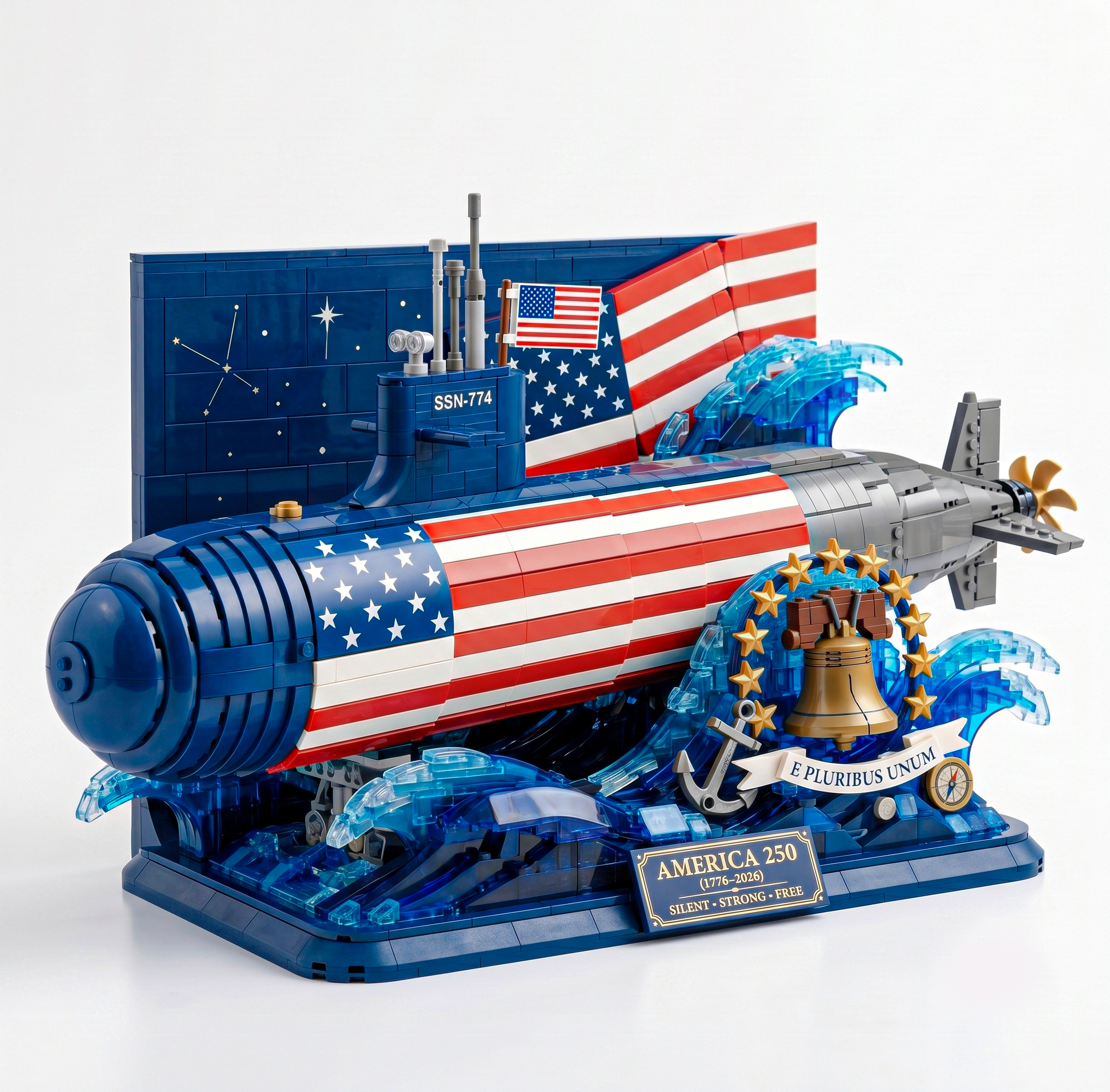 America 250 Special Edition Submarine Building Set