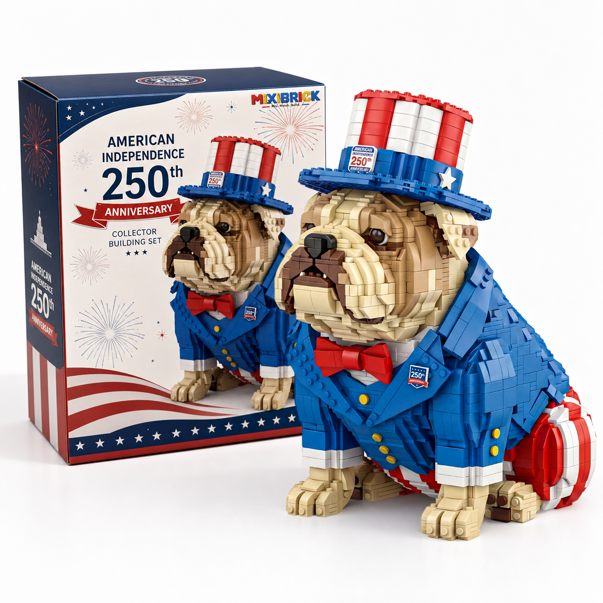 American Independence 250th Anniversary Dog Building Set