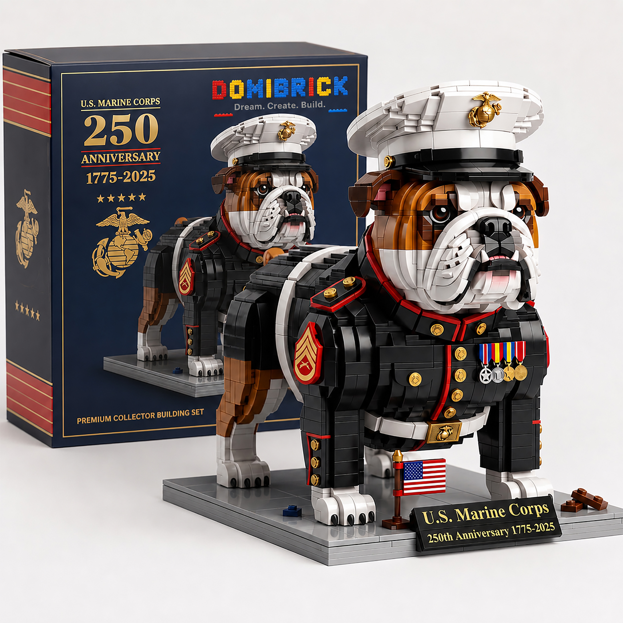 🐾 U.S. Marine Corps Bulldog Collector Building Set