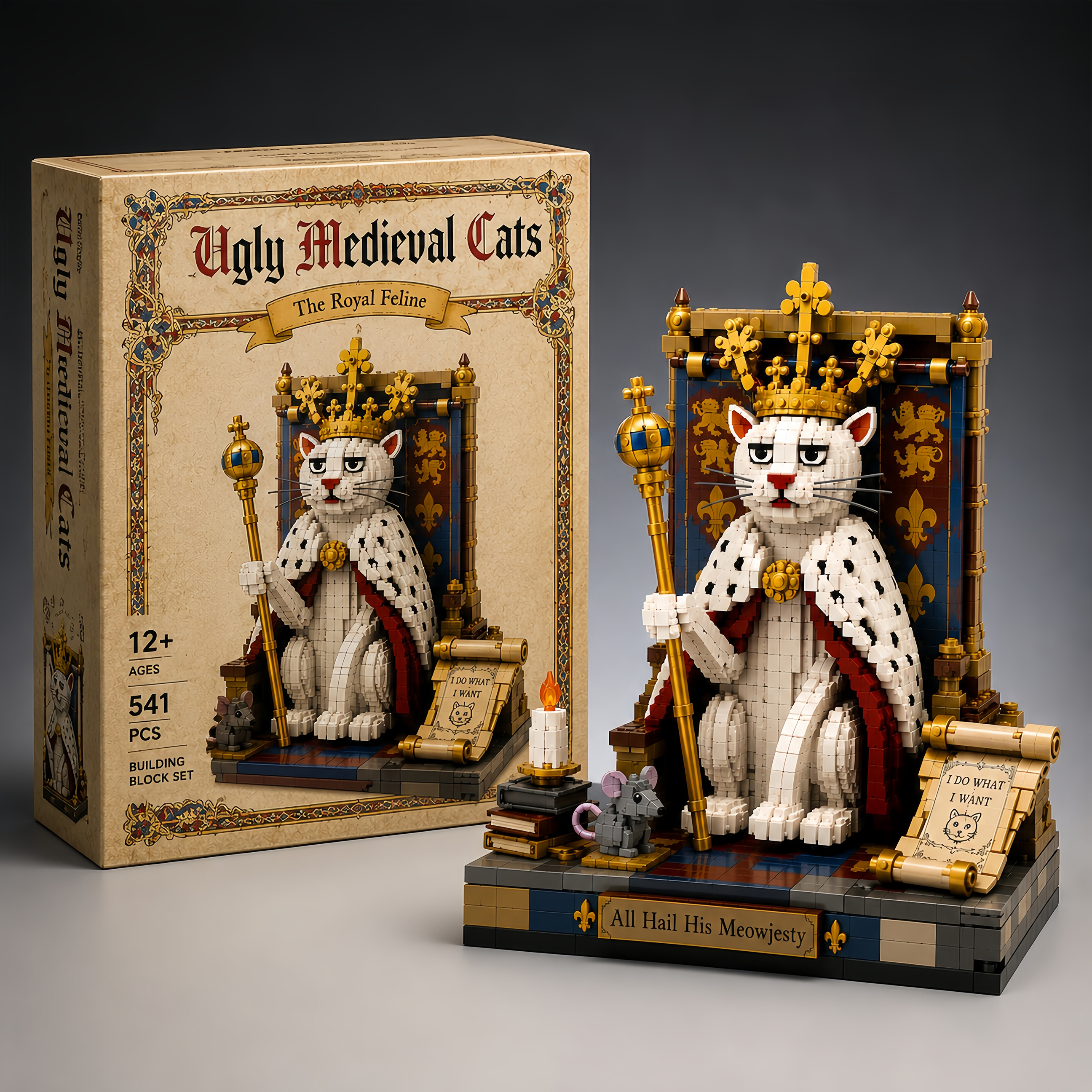 Ugly Medieval Cats – The Royal Feline Building Set
