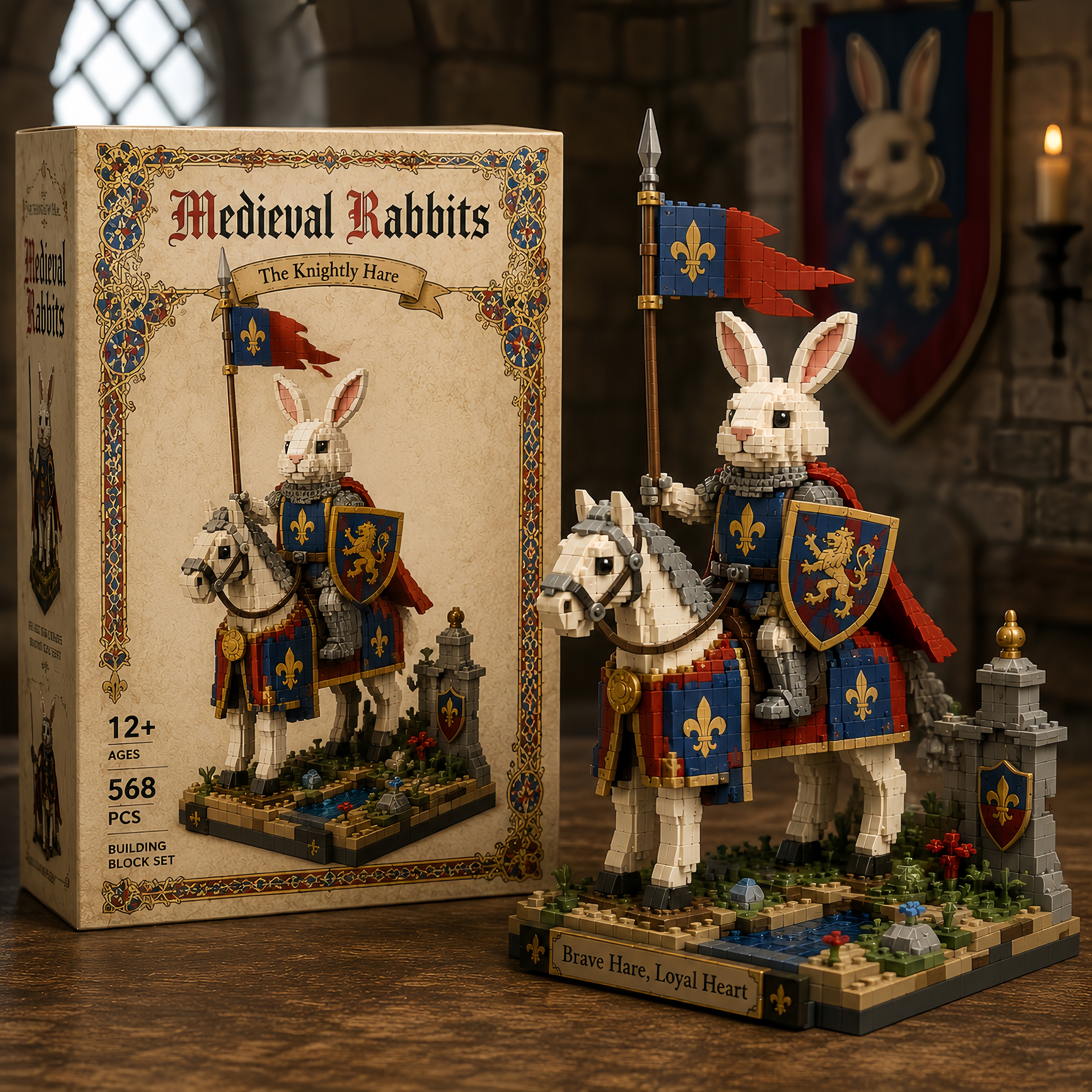 Medieval Rabbits Knightly Hare Building Set