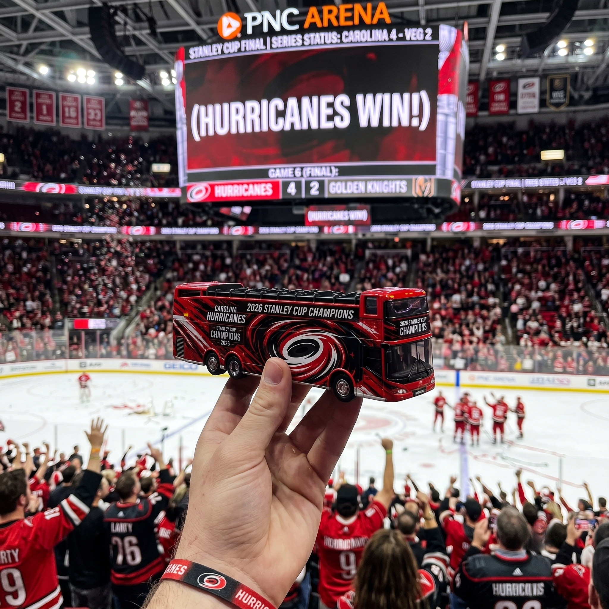 Hurricanes Championship Parade Legacy Bus