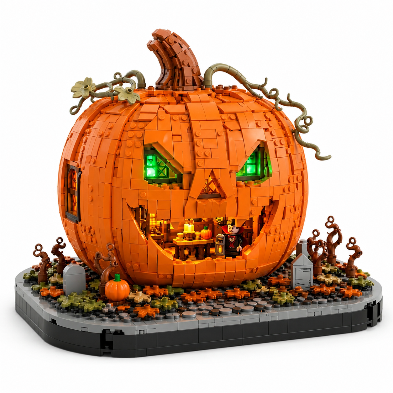 Pumpkin Haunted House Diorama Tribute Building Set