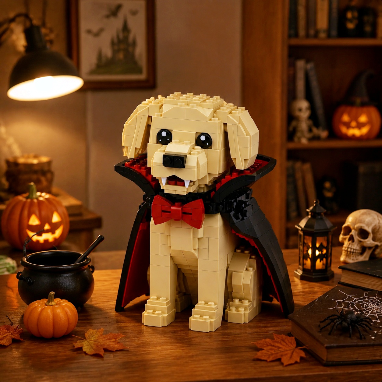 🐶 Vampire Dog Building Blocks Set