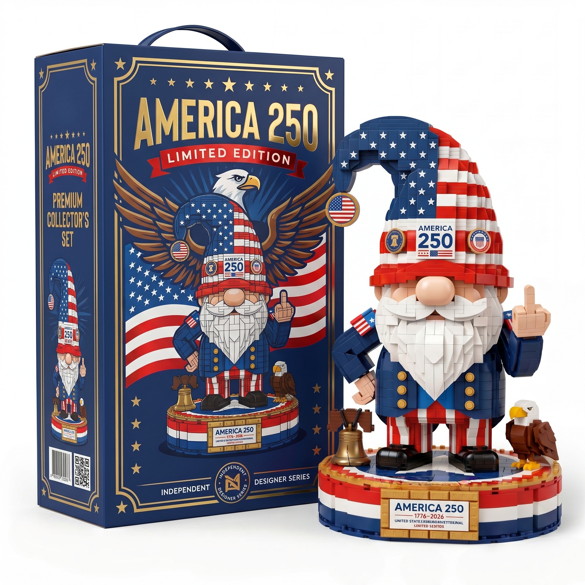 America 250 Patriot Gnome Building Set