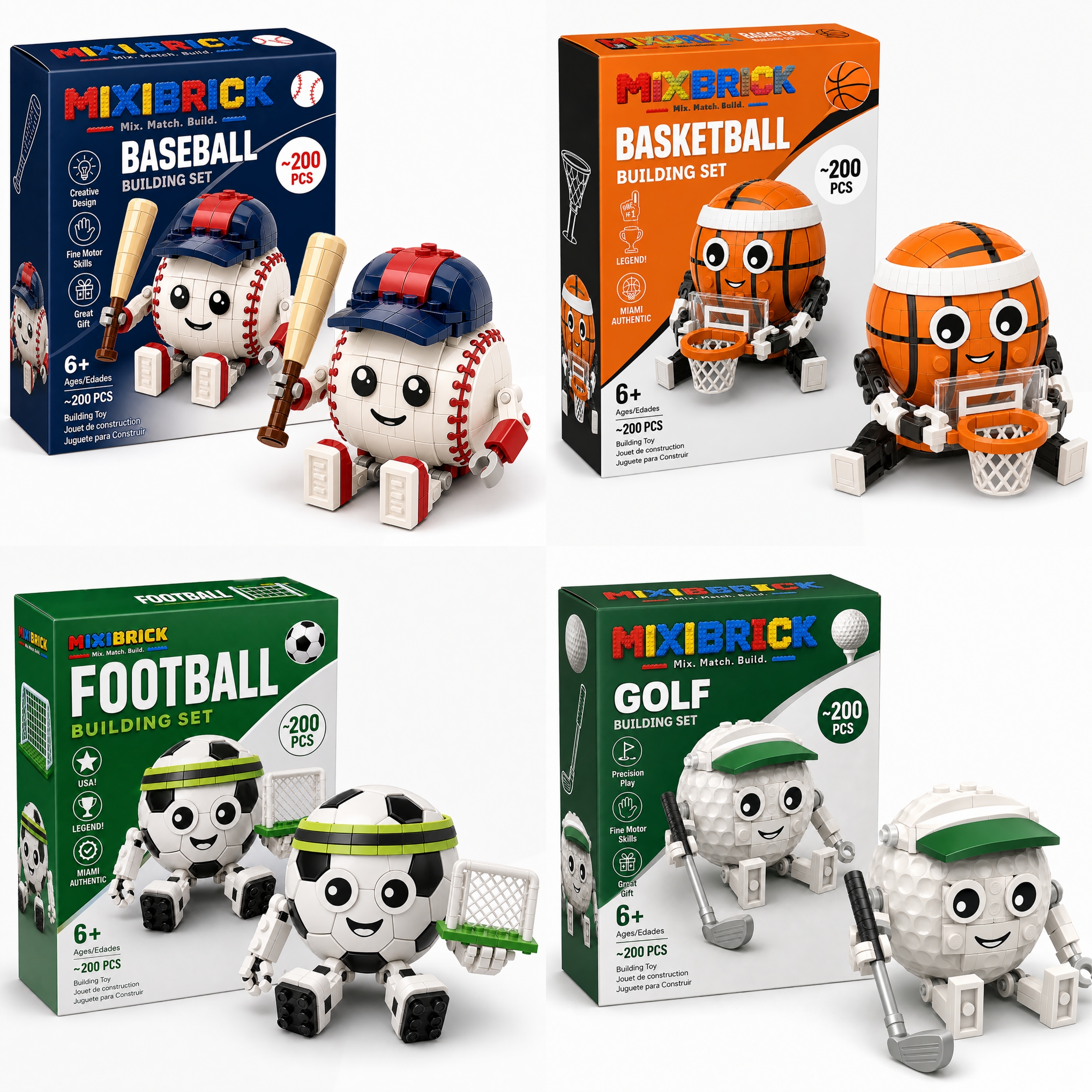 MIXIBRICK All-Star Sports Buddies Collection