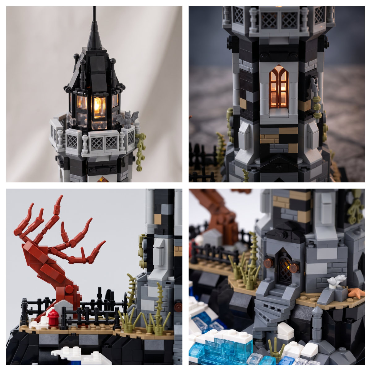 Haunted Lighthouse Building Blocks – Spooky Gothic Lighthouse Model