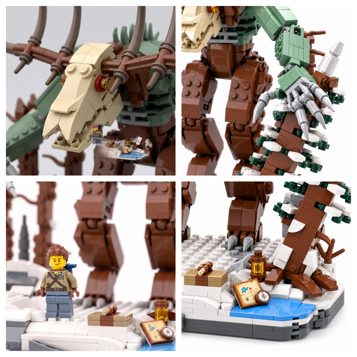 Wendigo Forest Guardian Building Set – Mythical Creature Winter Forest Display