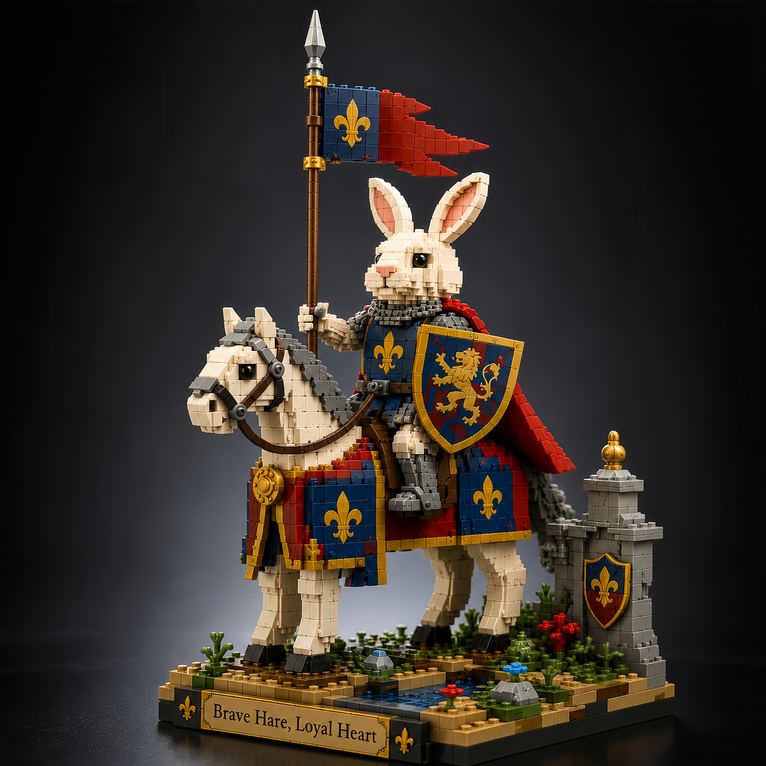 Medieval Rabbits Knightly Hare Building Set