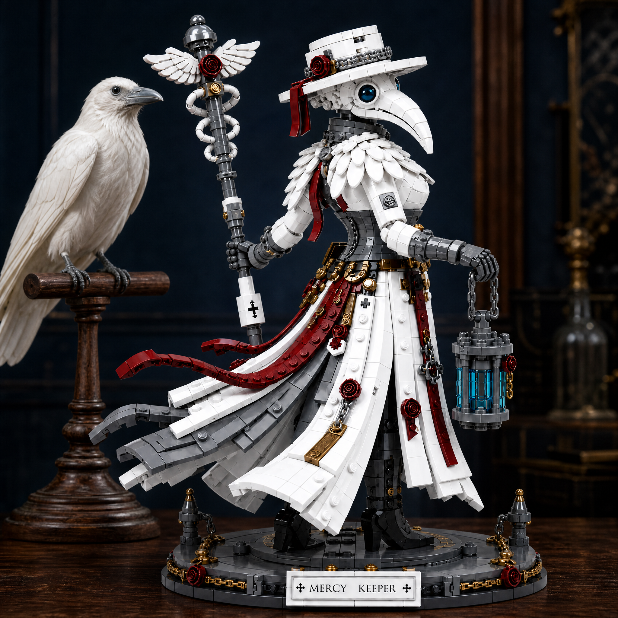  Mercy Keeper — White Plague Doctor Collector Building Set