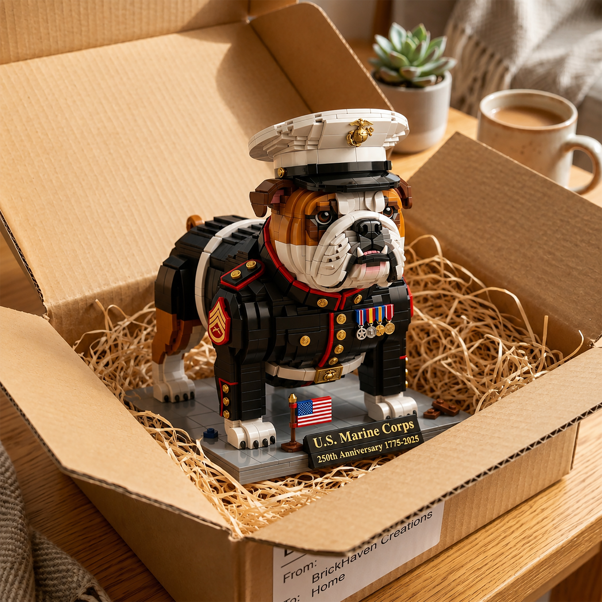 🐾 U.S. Marine Corps Bulldog Collector Building Set