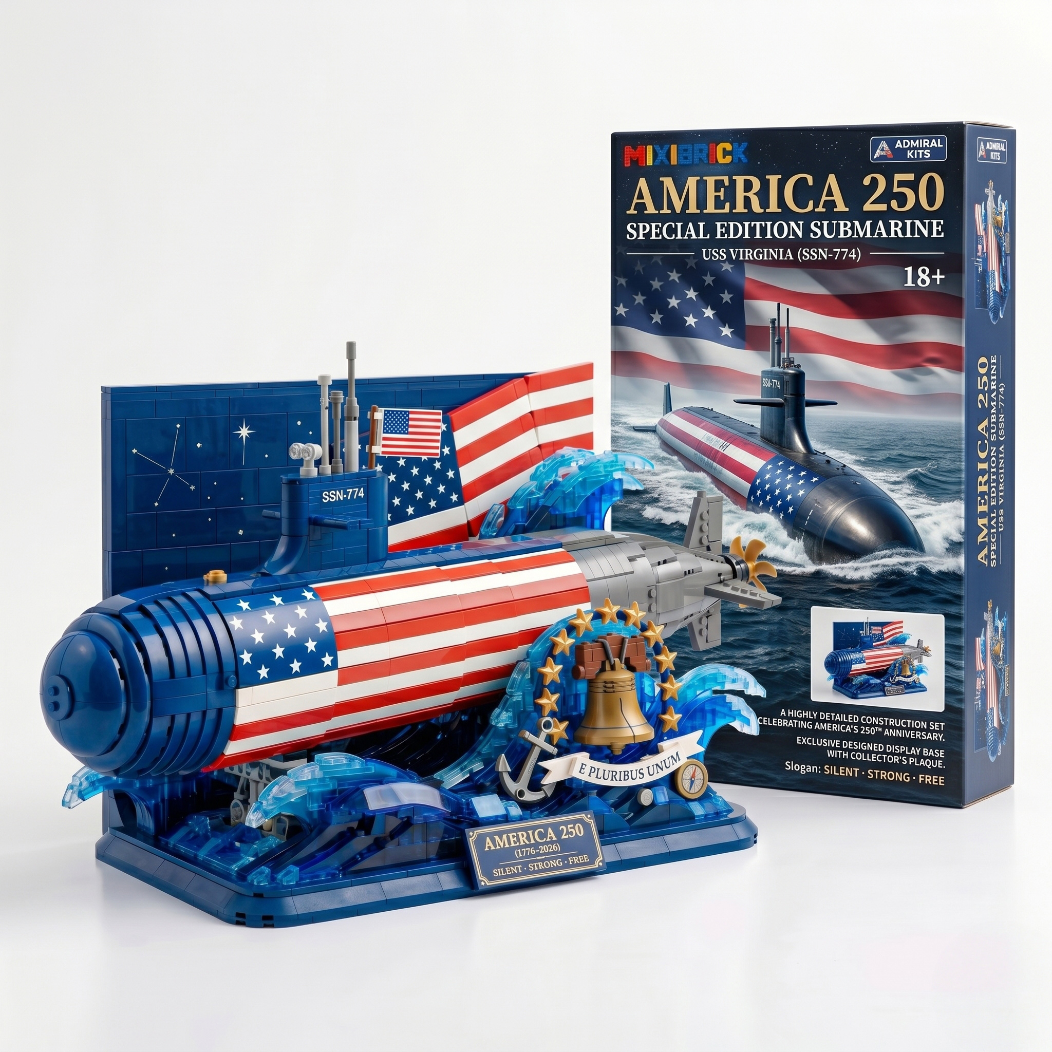 America 250 Special Edition Submarine Building Set