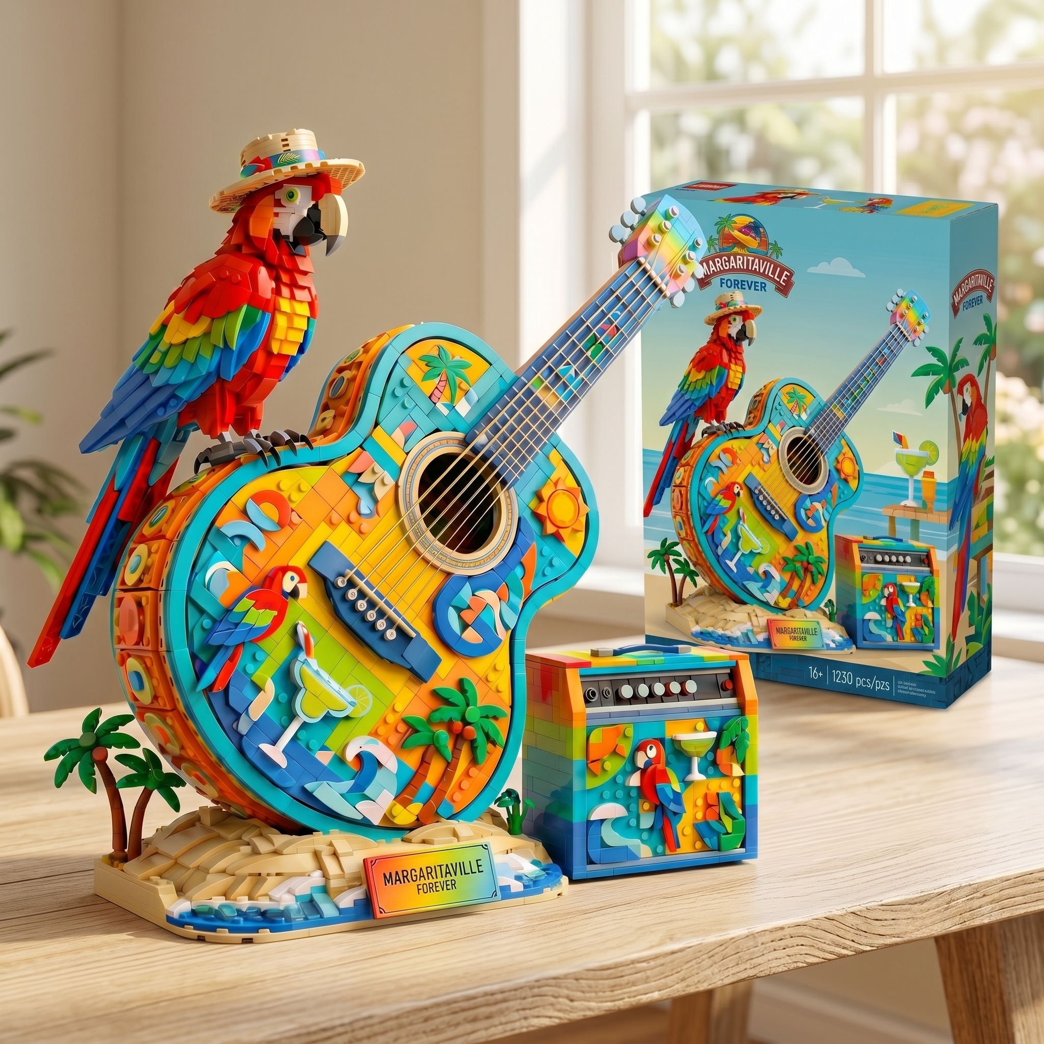 Margaritaville Forever Tribute Guitar & Parrot Building Set