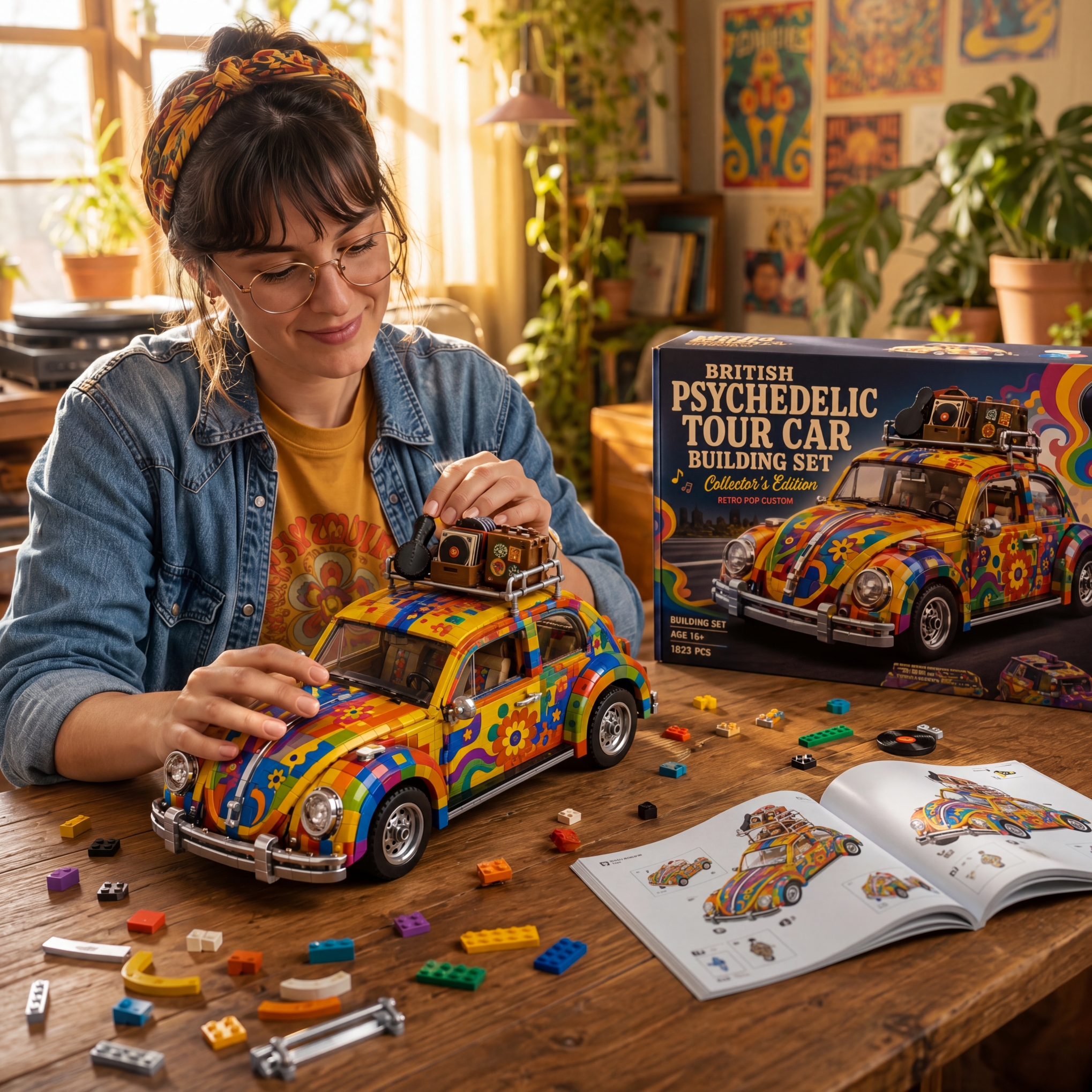 British Psychedelic Tour Car Legacy Building Set