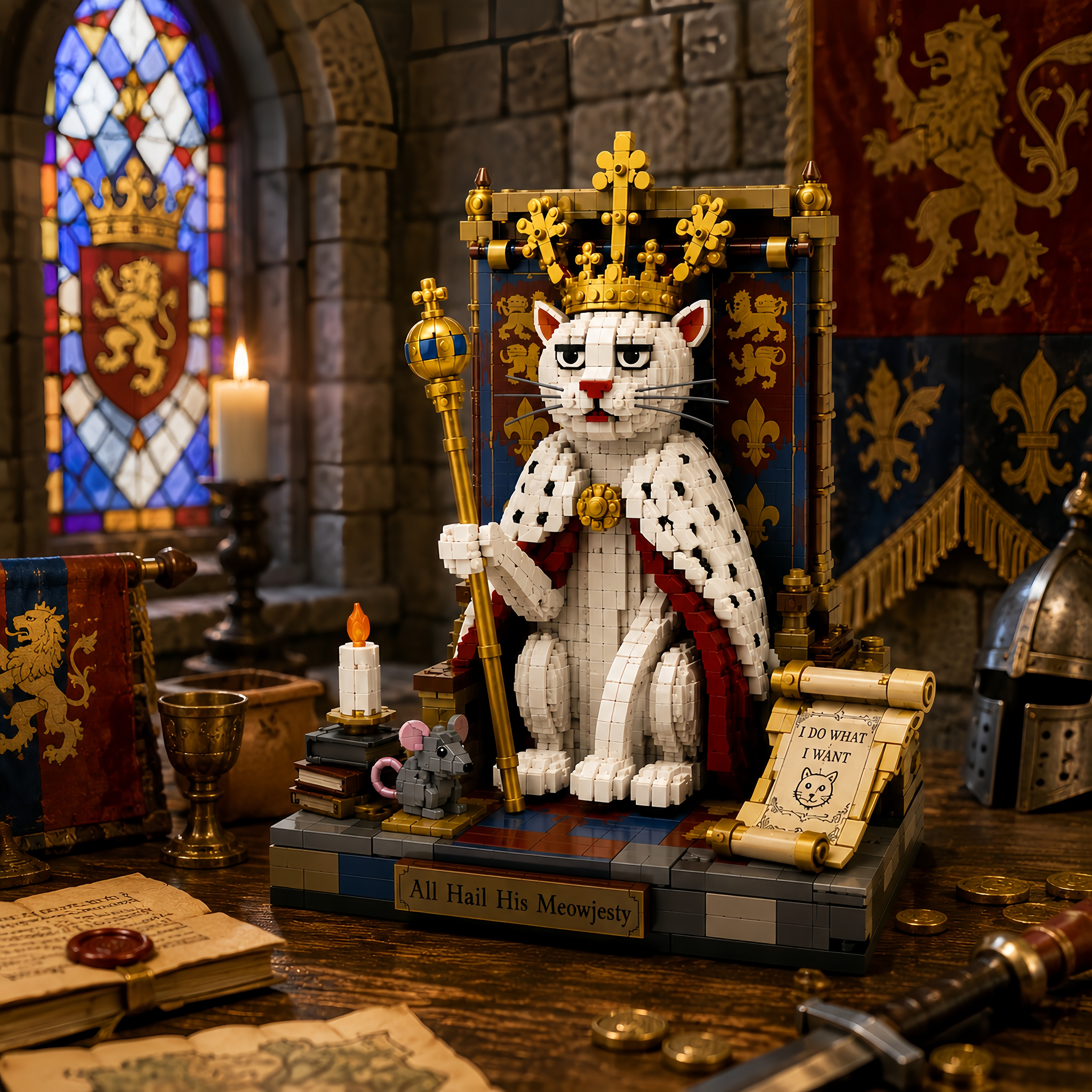 Ugly Medieval Cats – The Royal Feline Building Set