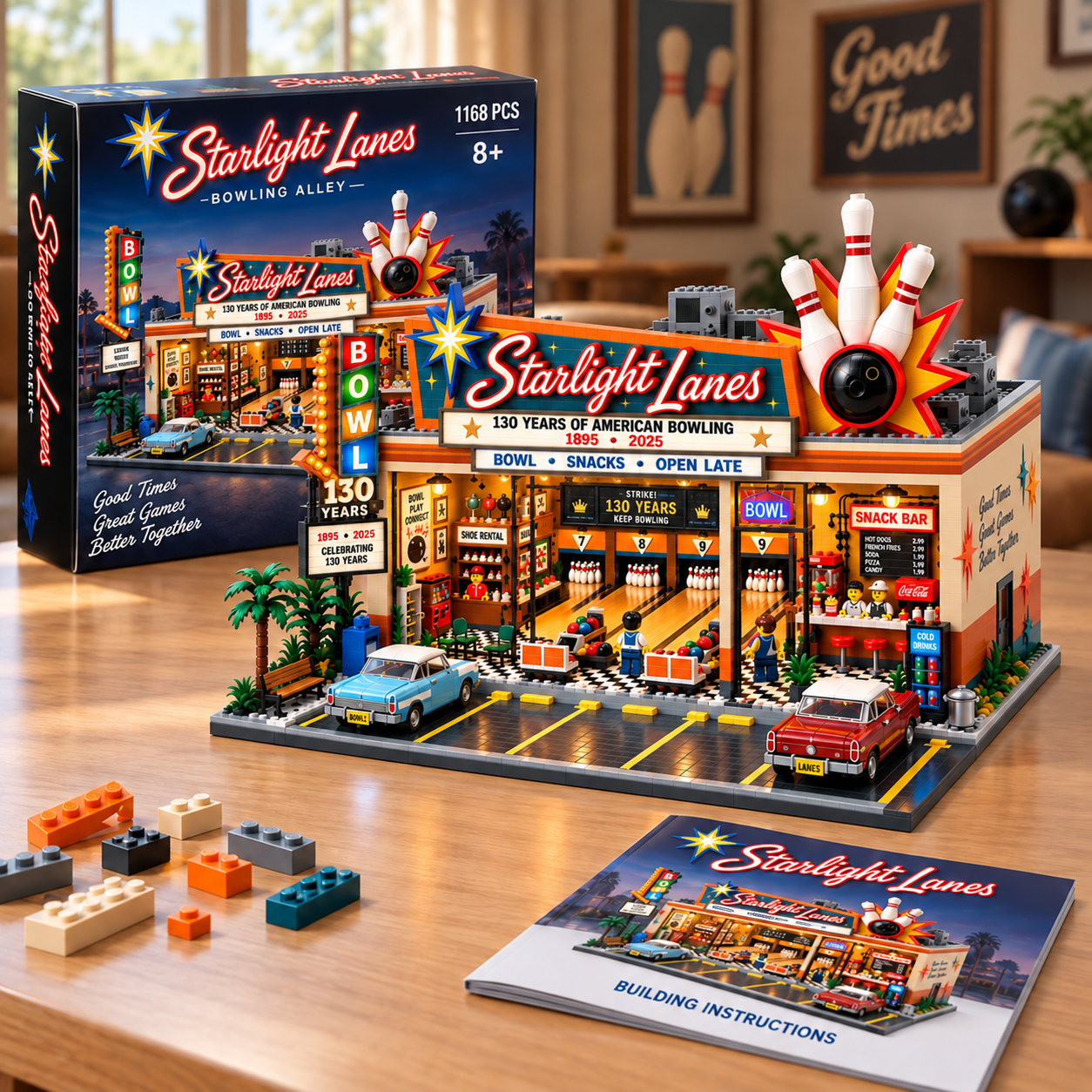 Starlight Lanes 130th Anniversary American Bowling Building Set