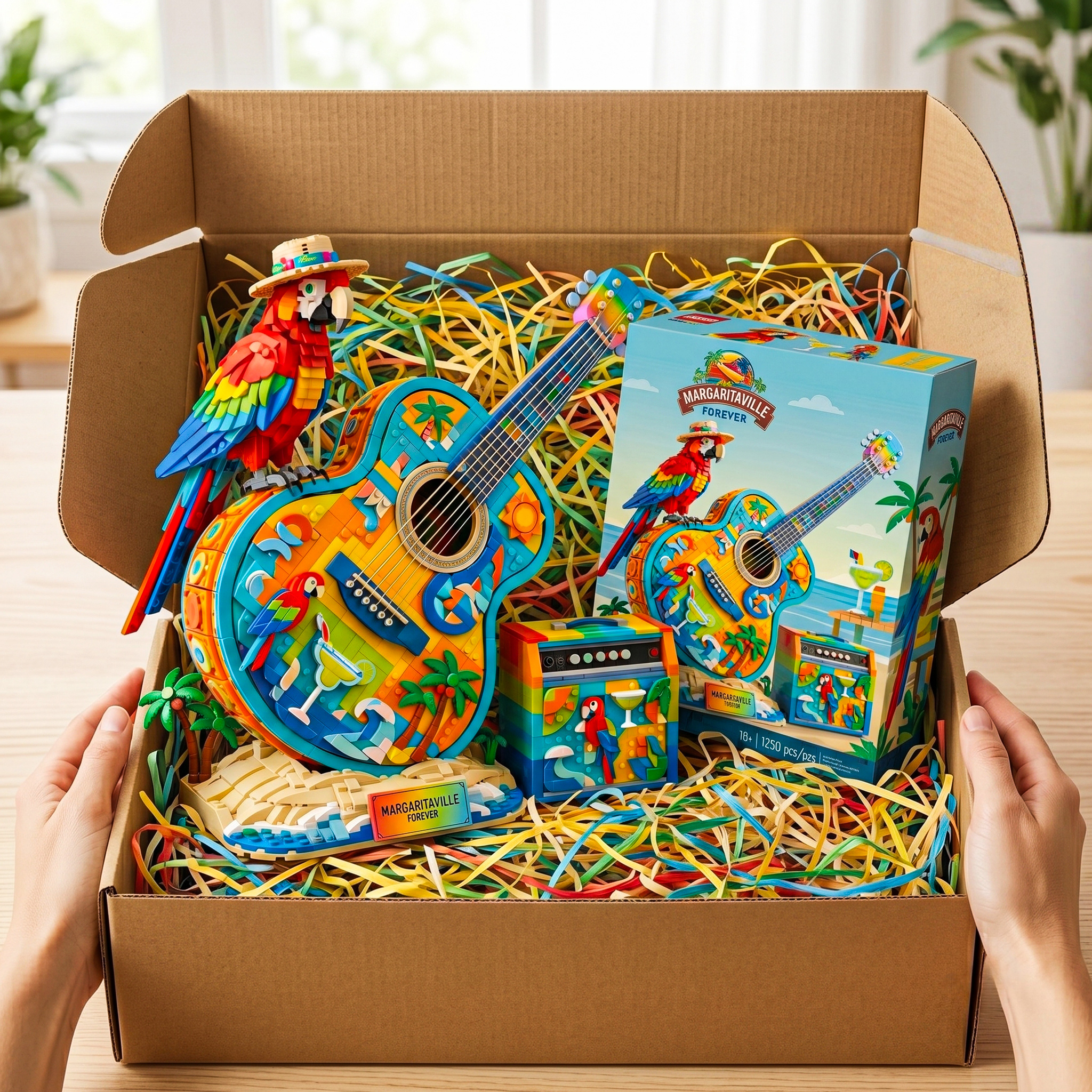 Margaritaville Forever Tribute Guitar & Parrot Building Set