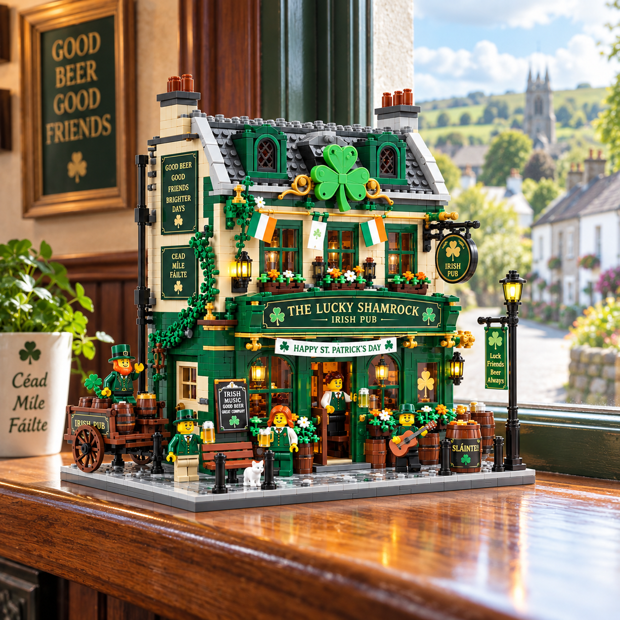 The Lucky Shamrock – Irish Pub Building Set