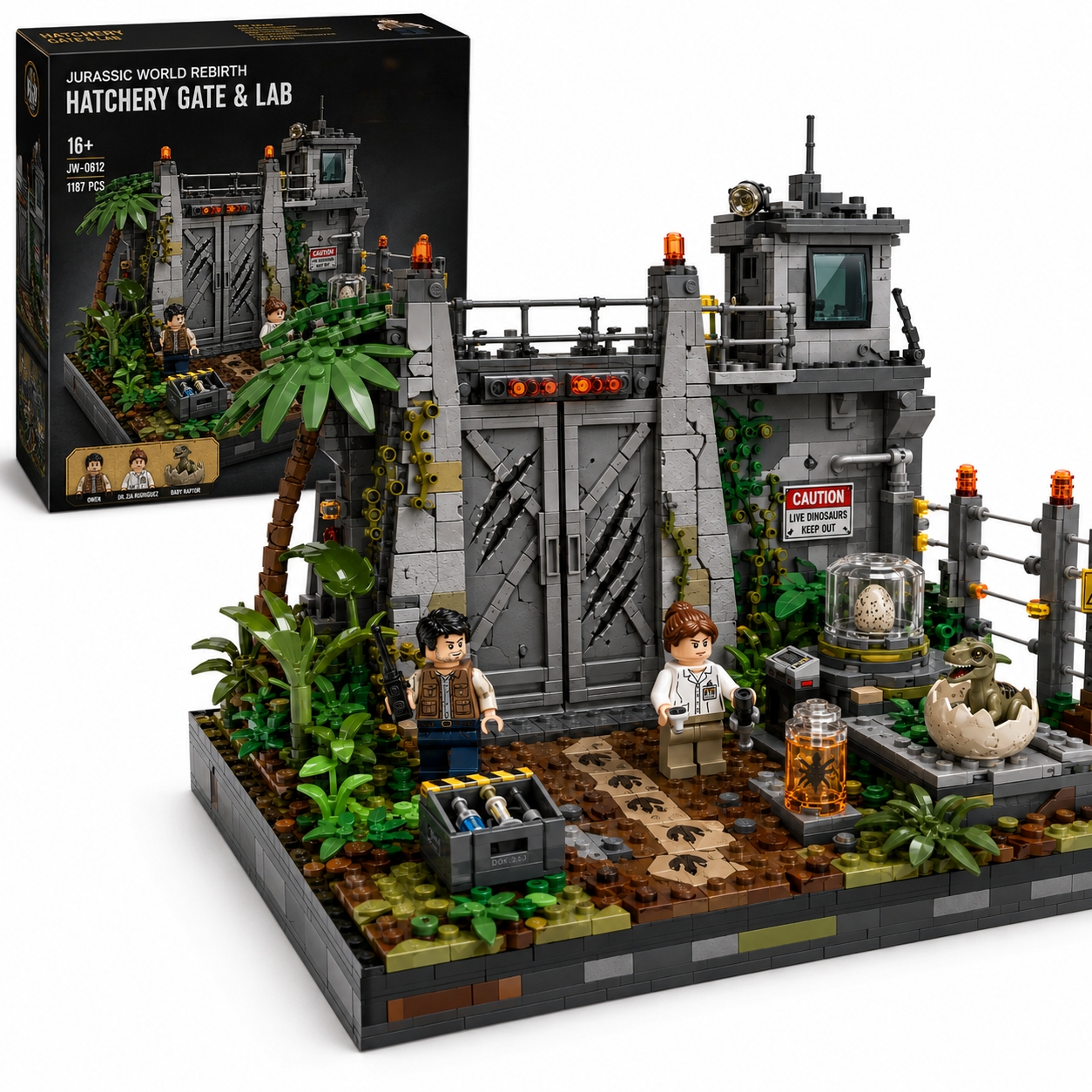 Tropical Dino Hatchery Gate Collector Building Set