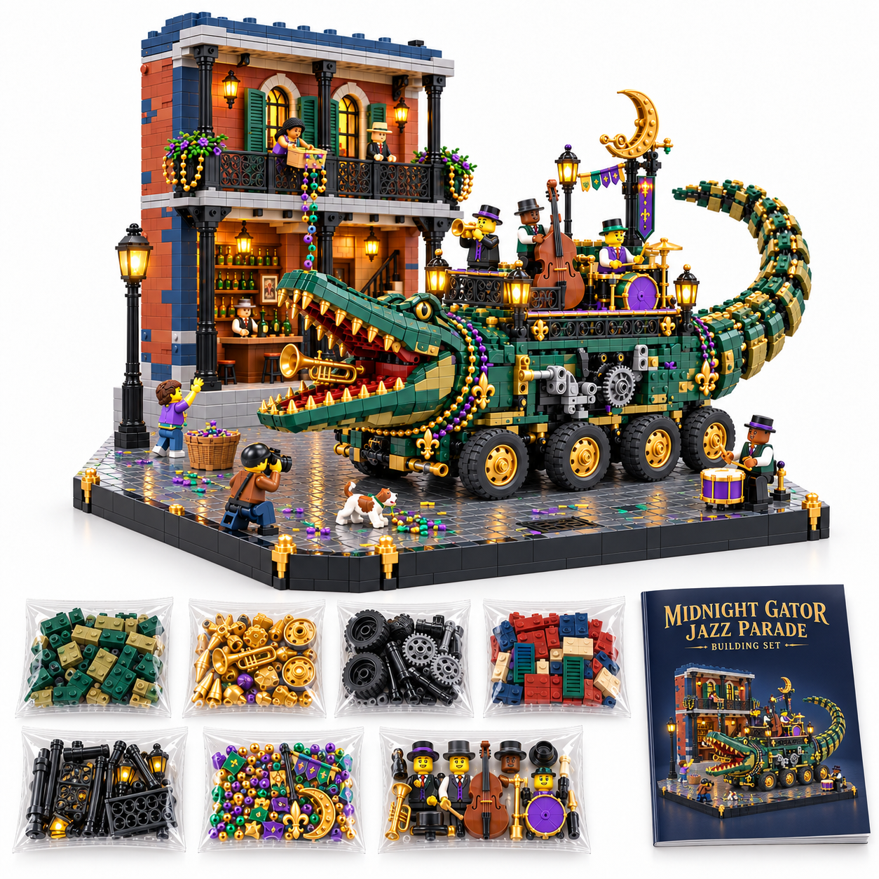 Midnight Gator Jazz Parade Building Set