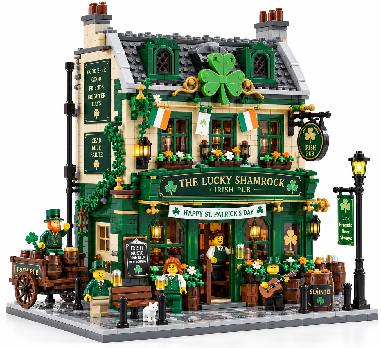 The Lucky Shamrock – Irish Pub Building Set