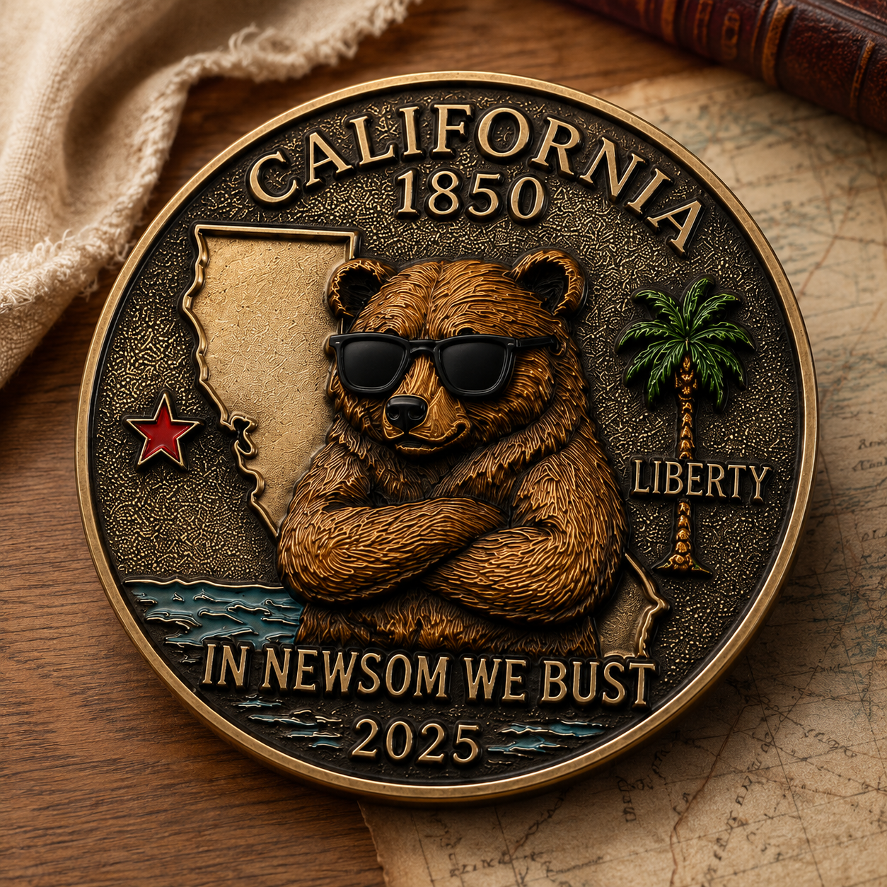 California Bear Freedom Collector Pin