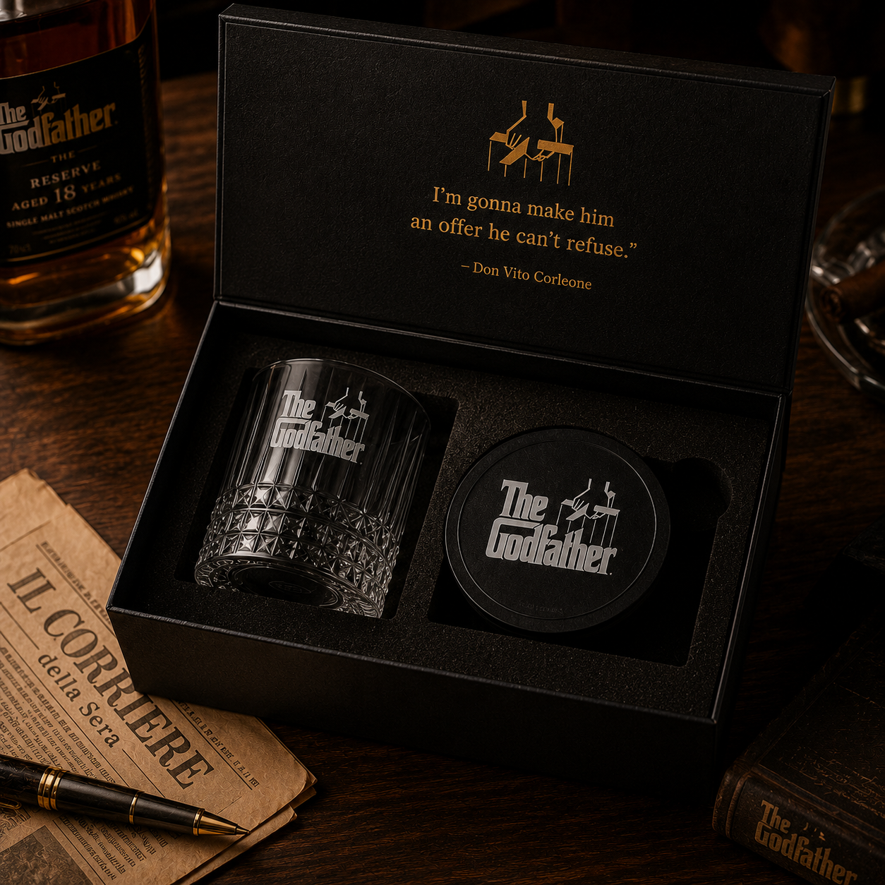The Godfather Collector’s Whiskey Glass Gift Set